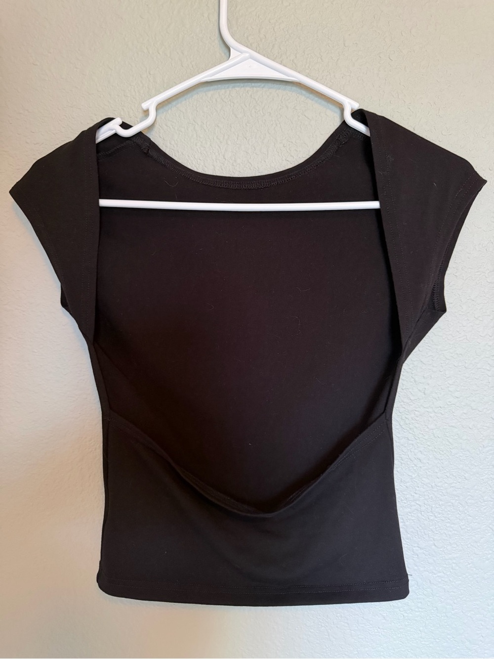 Amazon Black Open Back Crop Top